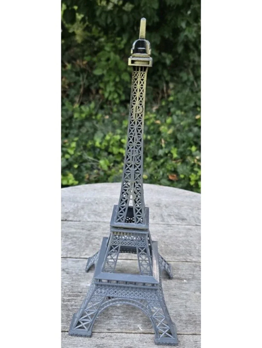 Eiffel Tower Desk Black Gunpowder Gray Statue Figurine Decor 13